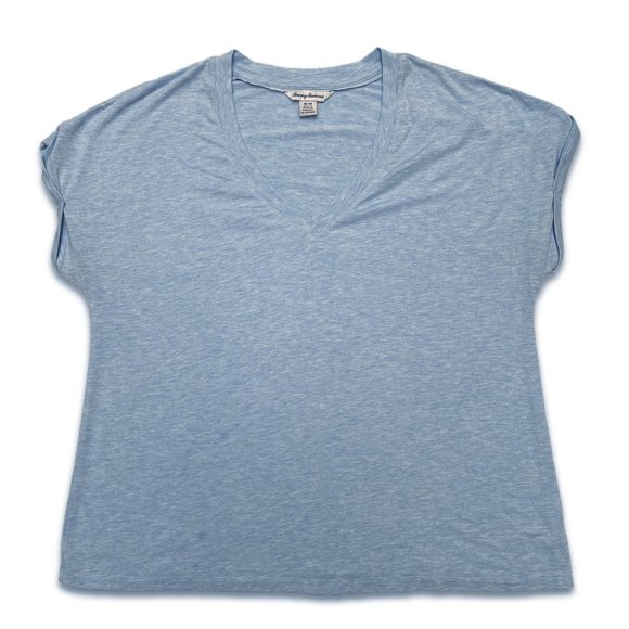 Tommy Bahama - Light Blue Soft Short Sleeve Tee, Size M - Picture 2 of 4